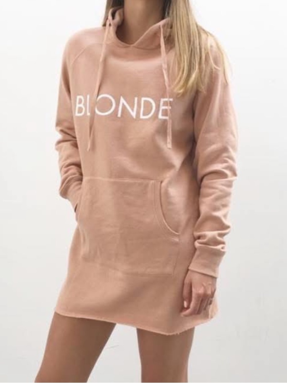 Brunette the label Sweatshirt Tunic or Dress size M/L tan with Blonde kangaroo